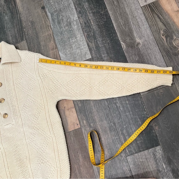 Vintage Alps Kilkenny Knit Irish 100% Pure Wool Hand Loomed Collar Sweater Sz XL - Picture 7 of 8